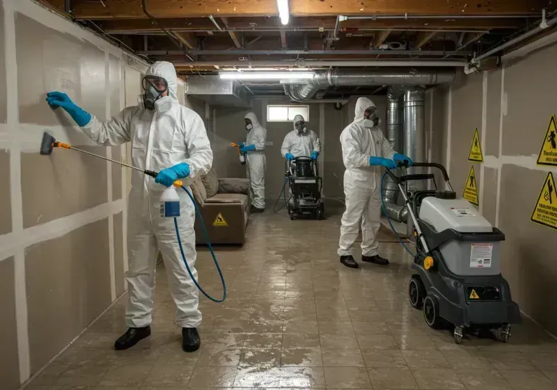 Basement Moisture Removal and Structural Drying process in Level Green, PA